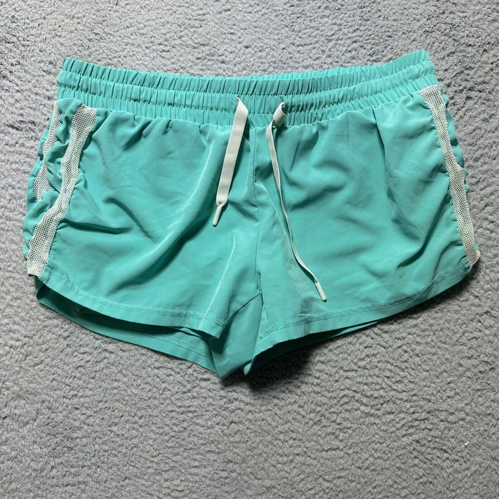 Fabletics Womens‎ Pamela Running Shorts Green Performance Athletic Large